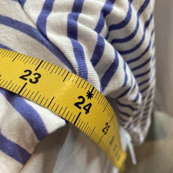 Lulu-B Women's Blue White Striped Long Sleeve Tunic Top Size 1X Coastal Preppy - Picture 4 of 12